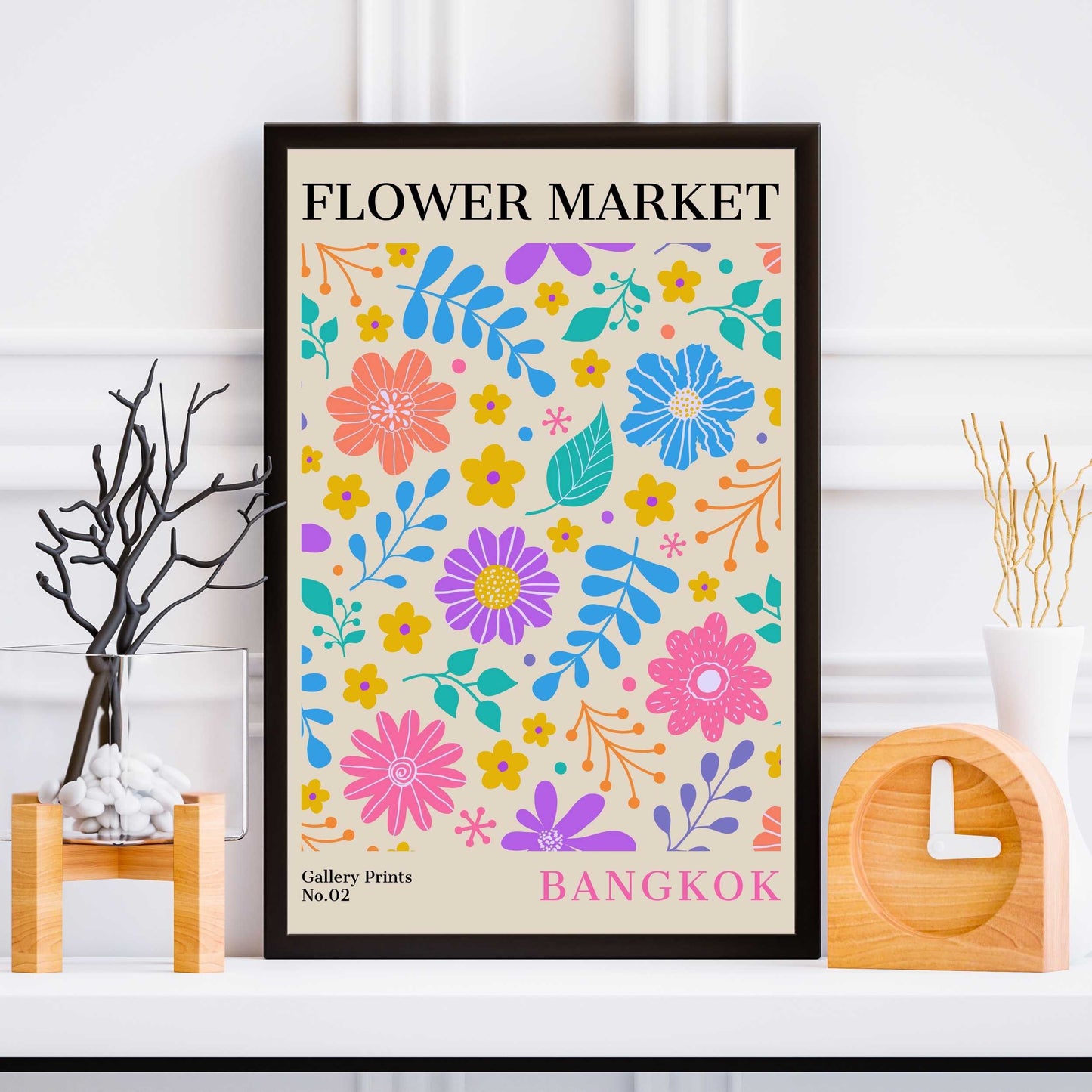 Bangkok Flower Market Poster | S01