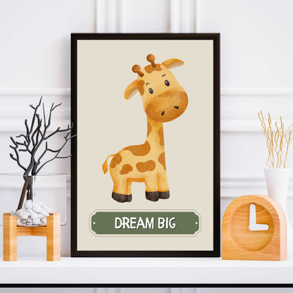 Dream Big Giraffe Poster | S01