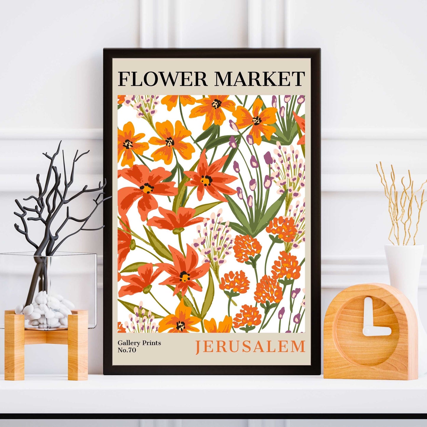 Jerusalem Flower Market Poster | S02