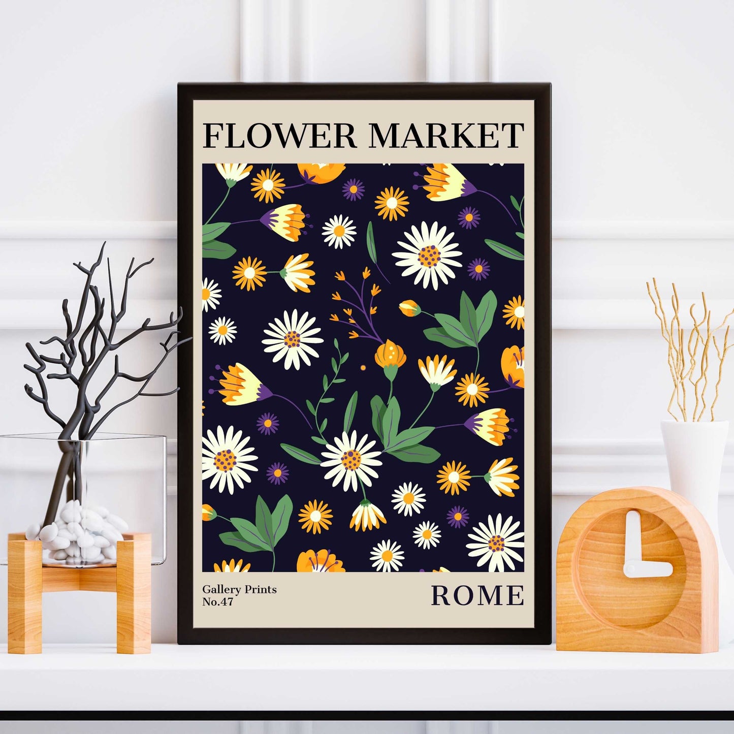 Rome Flower Market Poster | S02