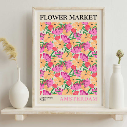 Amsterdam Flower Market Poster | S02