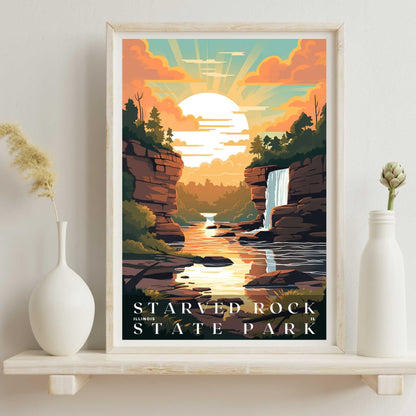 Starved Rock State Park Poster | US Travel | S01