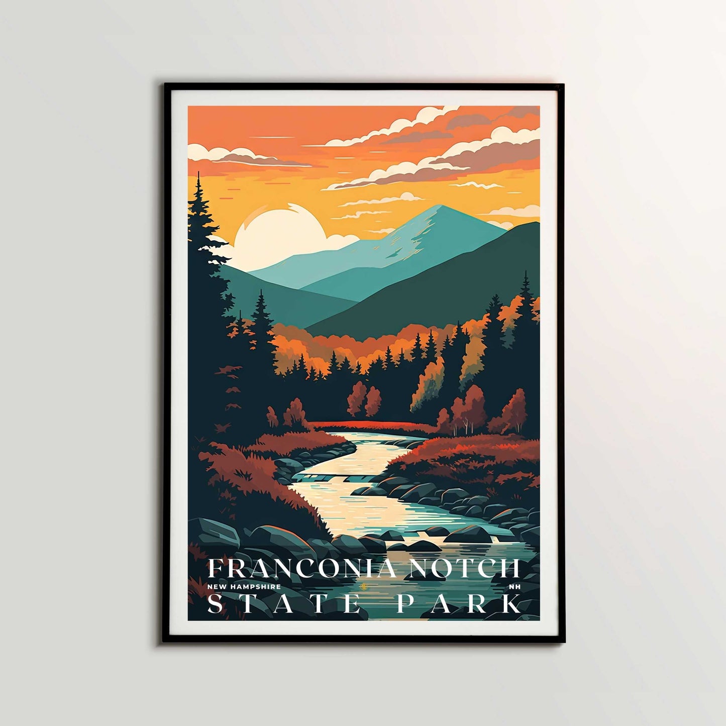 Franconia Notch State Park Poster | US Travel | S01