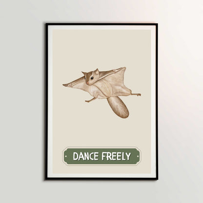 Dance Freely Sugar Glider Poster | S01