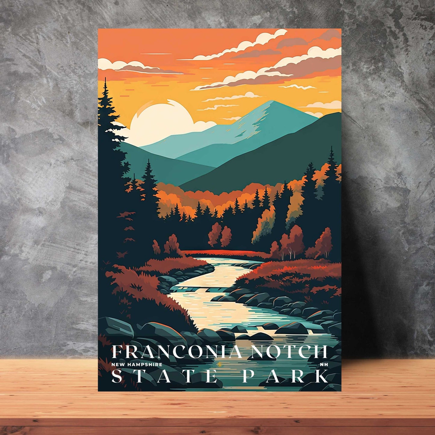 Franconia Notch State Park Poster | US Travel | S01