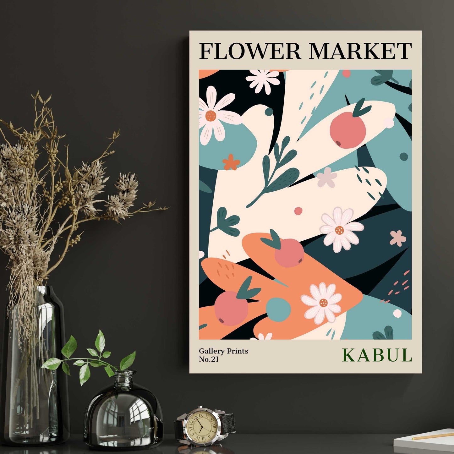 Kabul Flower Market Poster | S01