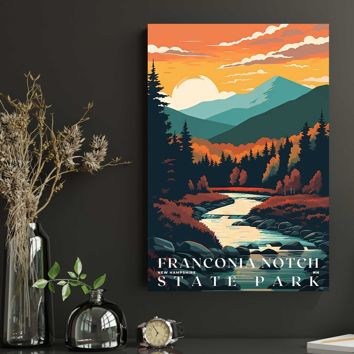 Franconia Notch State Park Poster | US Travel | S01