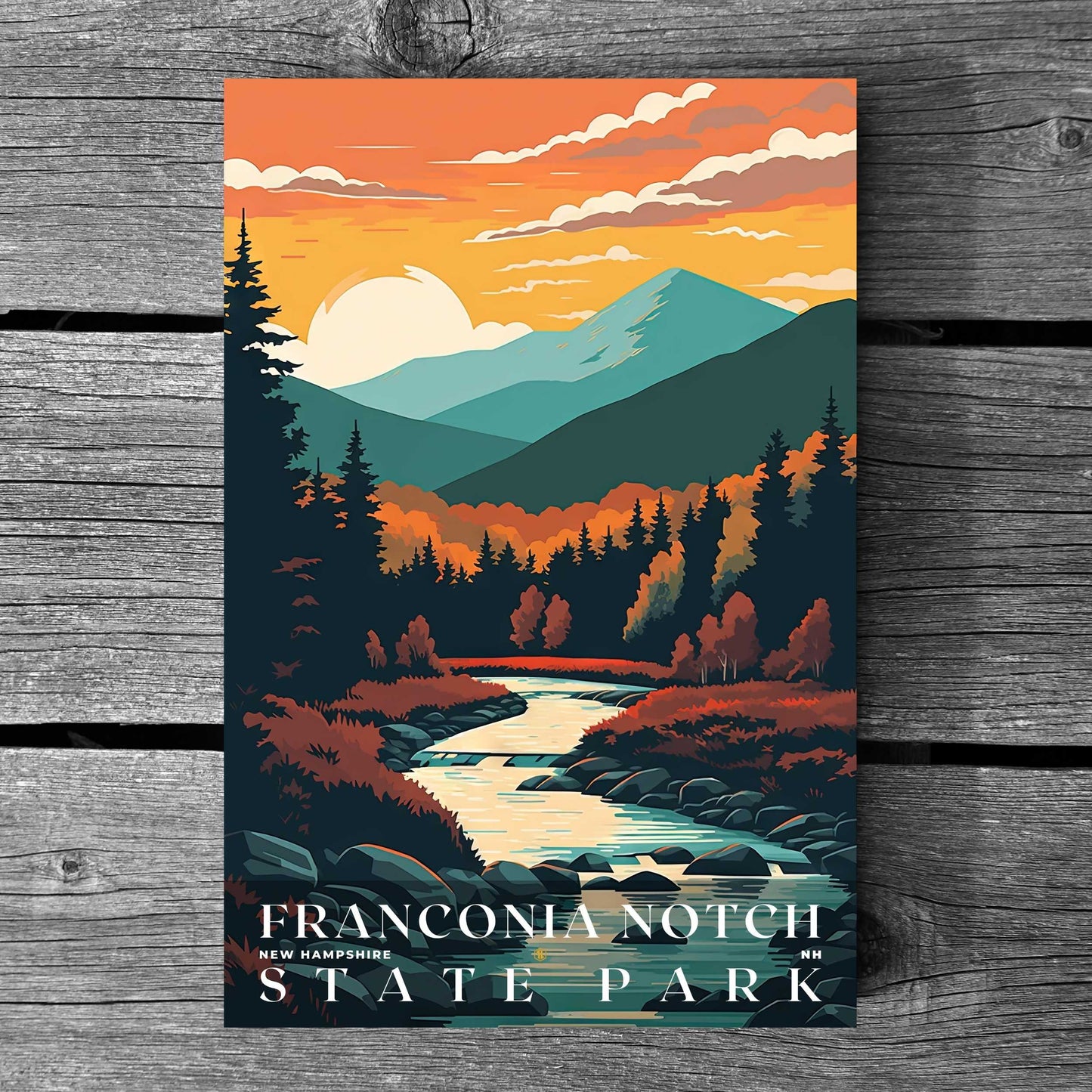 Franconia Notch State Park Poster | US Travel | S01