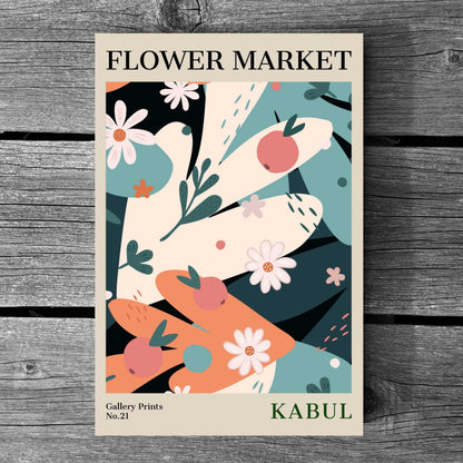 Kabul Flower Market Poster | S01