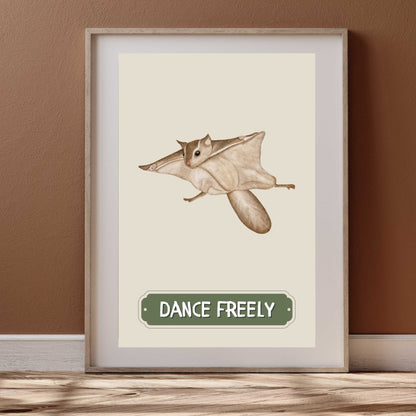 Dance Freely Sugar Glider Poster | S01