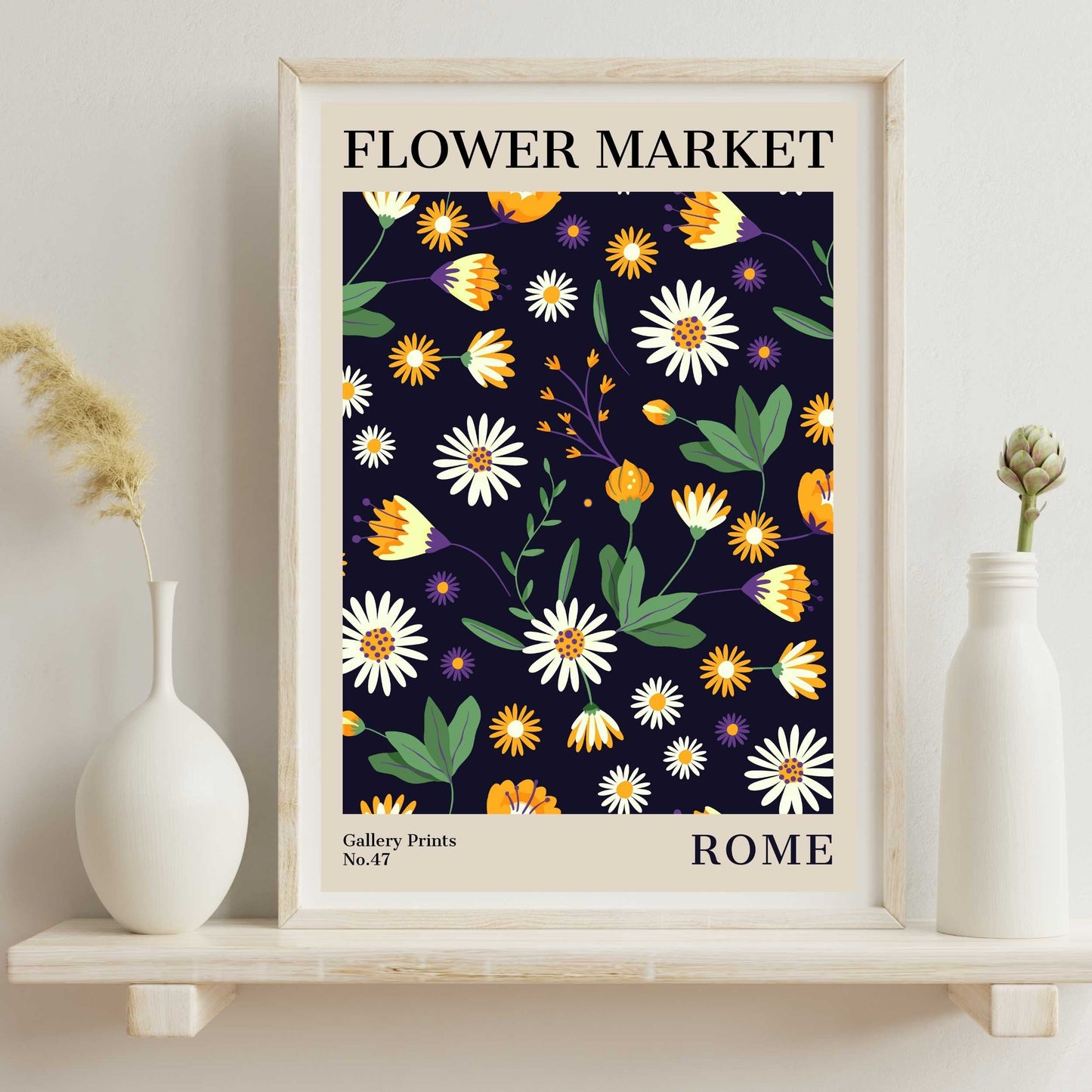 Rome Flower Market Poster | S02