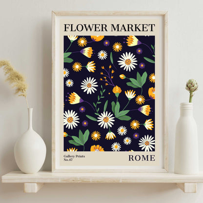 Rome Flower Market Poster | S02