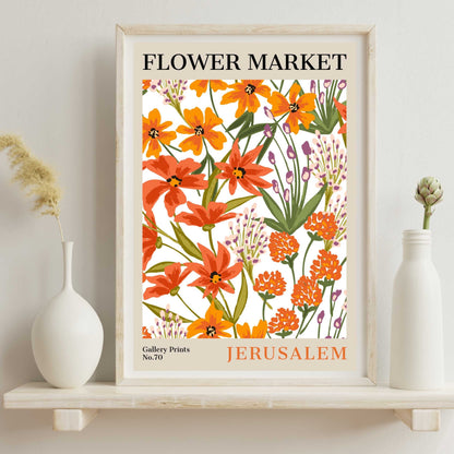 Jerusalem Flower Market Poster | S02