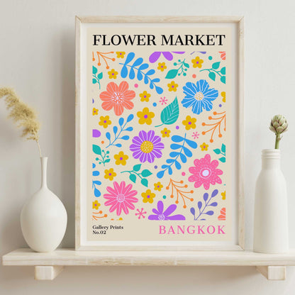 Bangkok Flower Market Poster | S01