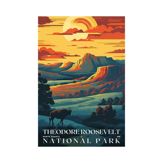 Theodore Roosevelt National Park Poster | US Travel | S01