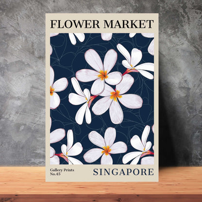 Singapore Flower Market Poster | S01