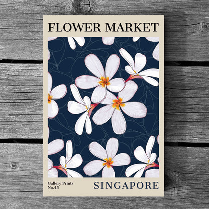 Singapore Flower Market Poster | S01