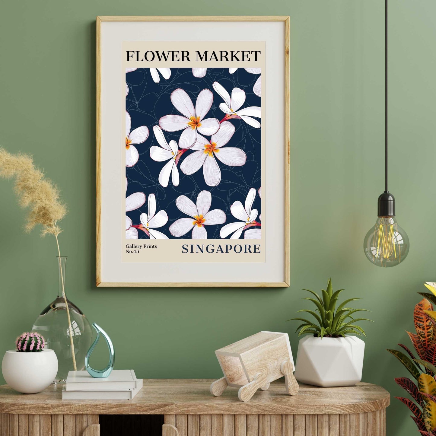 Singapore Flower Market Poster | S01