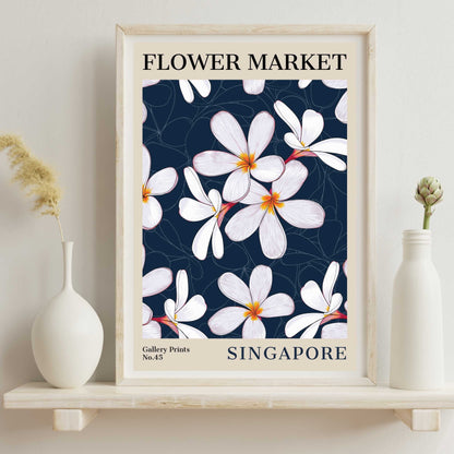 Singapore Flower Market Poster | S01