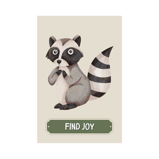 Find Joy Raccoon Poster | S01