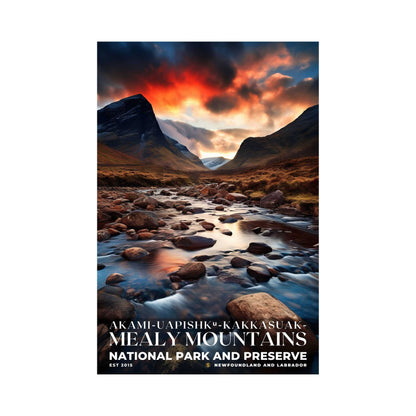 Akami-Uapishk-KakKasuak-Mealy Mountains National Park Poster | S10