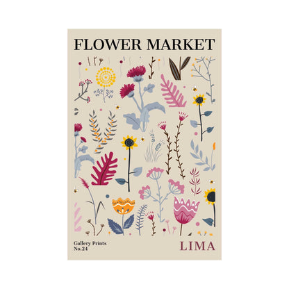 Lima Flower Market Poster | S01