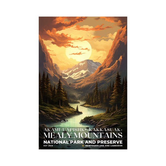 Akami-Uapishk-KakKasuak-Mealy Mountains National Park Poster | S07