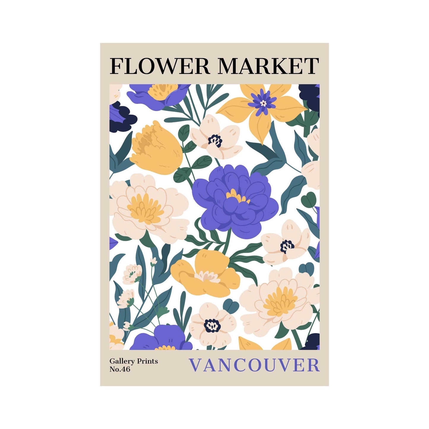 Vancouver Flower Market Poster | S02