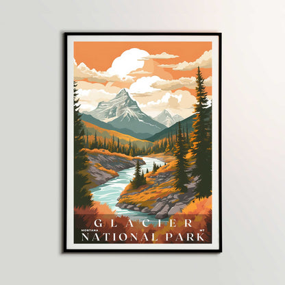 Glacier National Park Poster | US Travel | S01