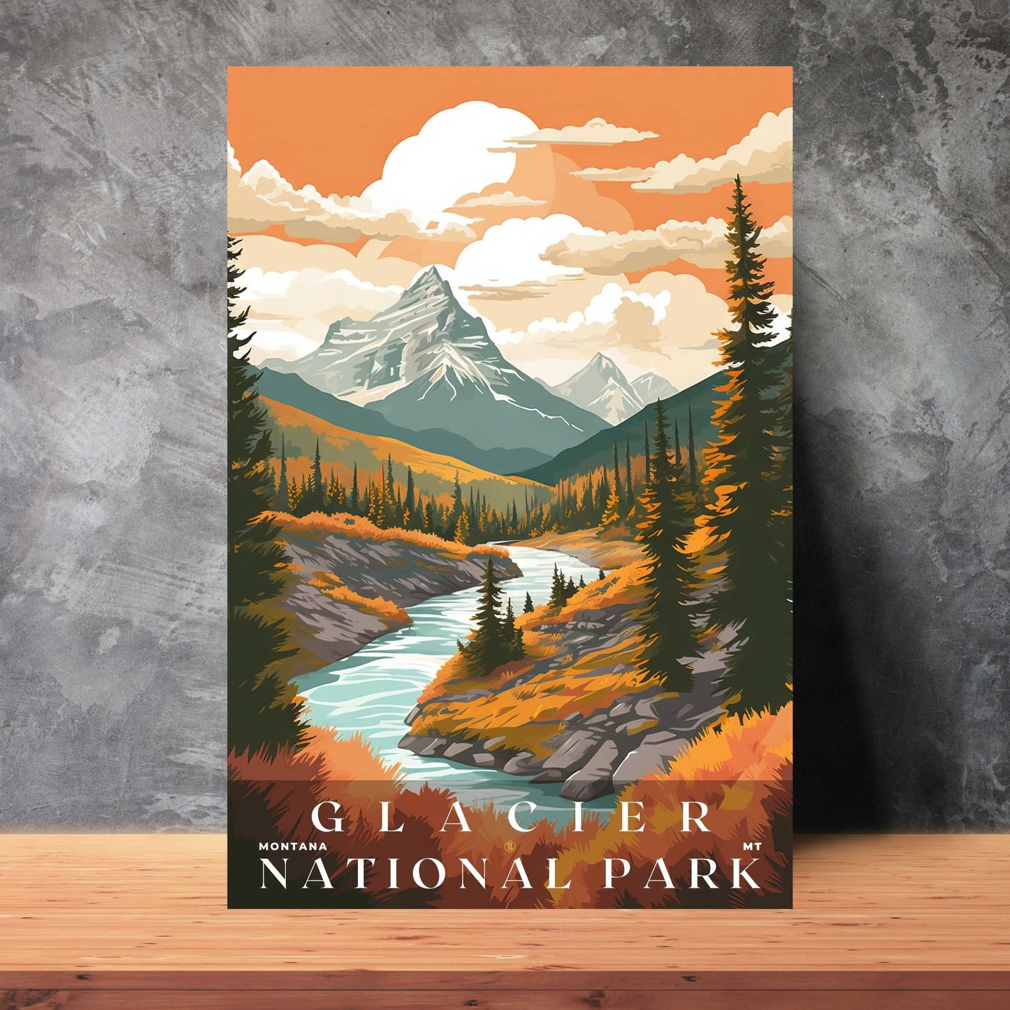 Glacier National Park Poster | US Travel | S01