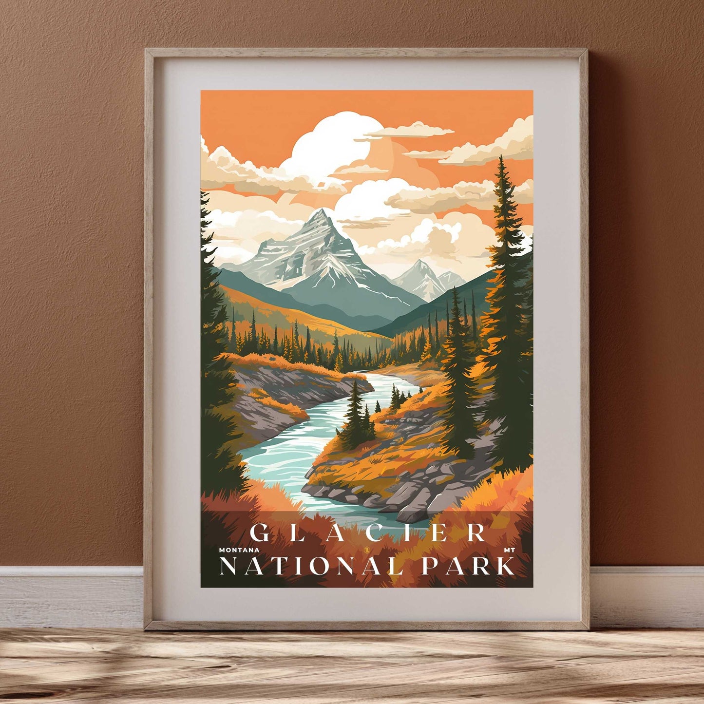 Glacier National Park Poster | US Travel | S01