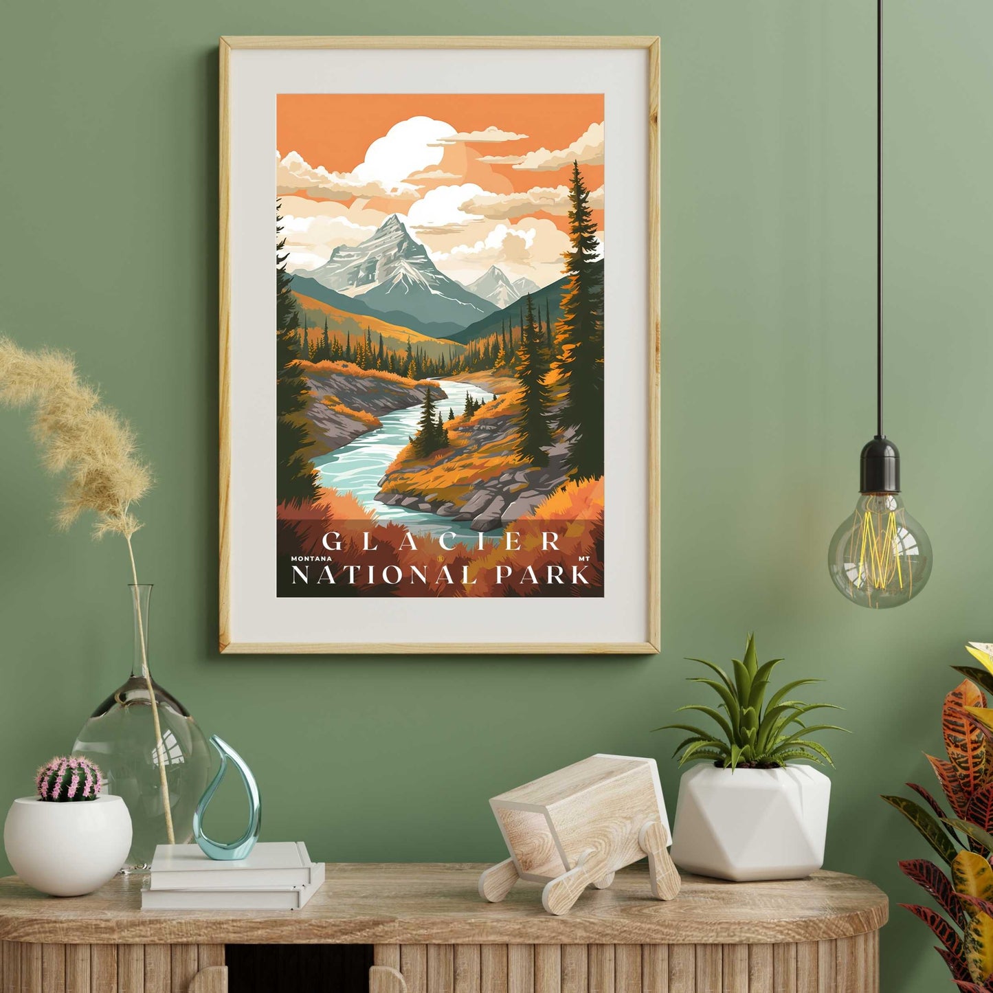 Glacier National Park Poster | US Travel | S01