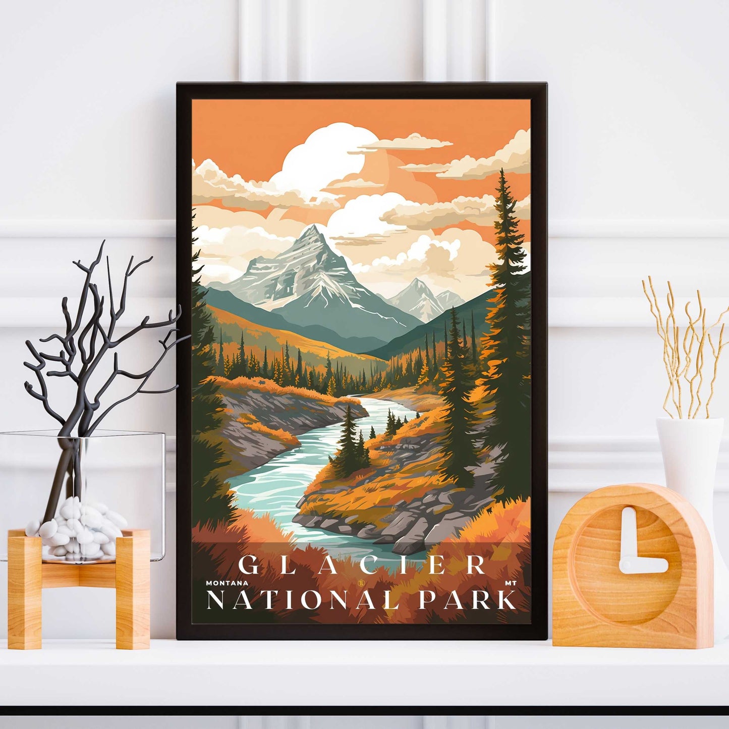 Glacier National Park Poster | US Travel | S01