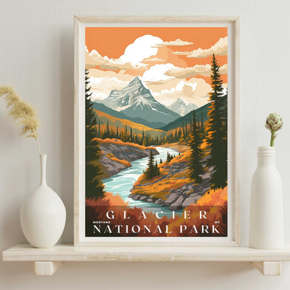 Glacier National Park Poster | US Travel | S01