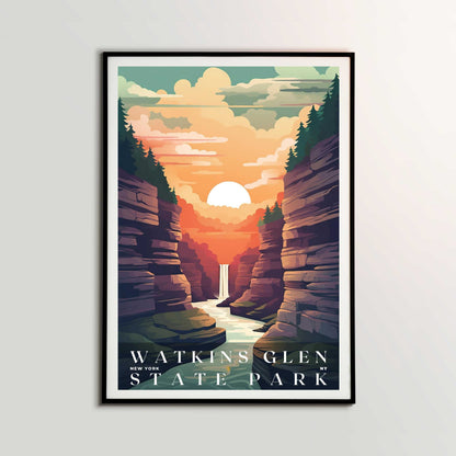 Watkins Glen State Park Poster | US Travel | S01