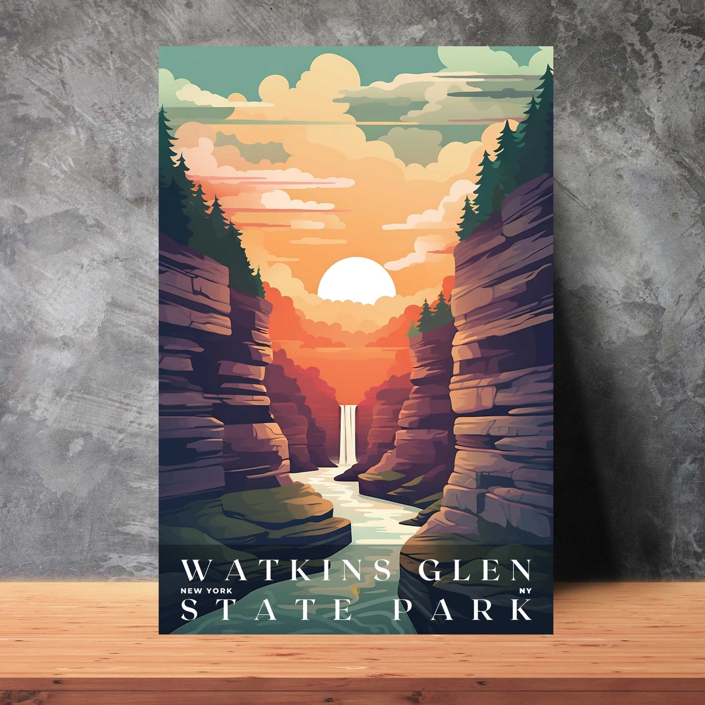 Watkins Glen State Park Poster | US Travel | S01