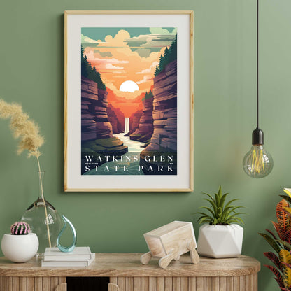 Watkins Glen State Park Poster | US Travel | S01