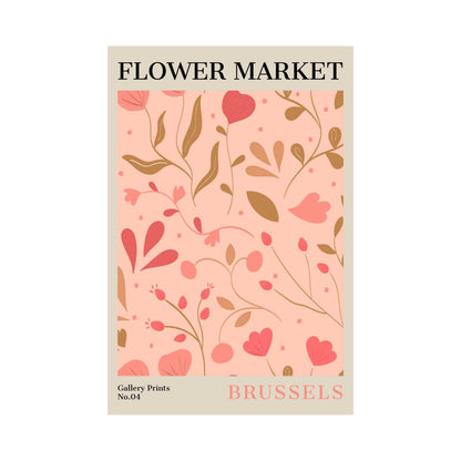 Brussels Flower Market Poster | S01