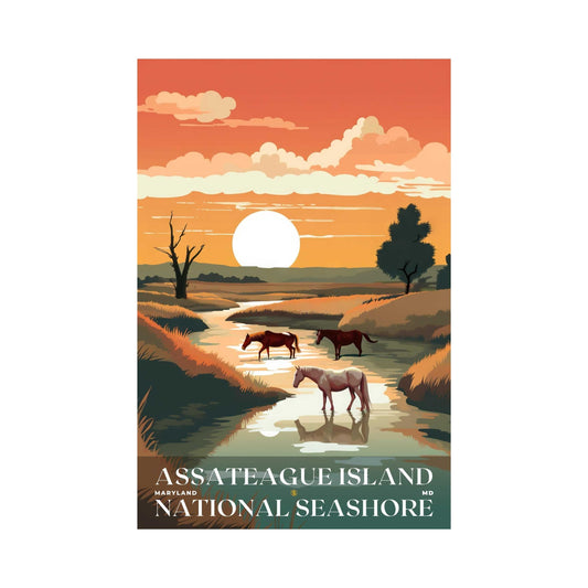 Assateague Island National Seashore Poster | US Travel | S01