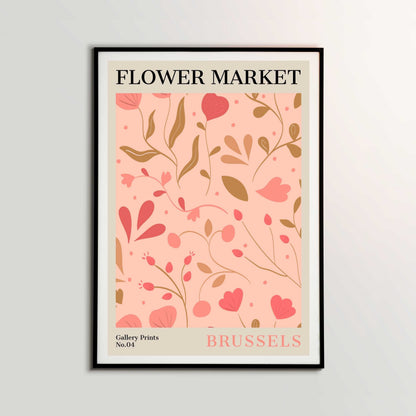 Brussels Flower Market Poster | S01