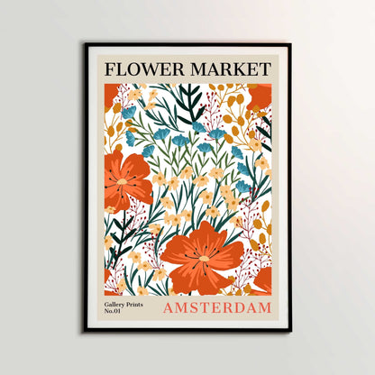 Amsterdam Flower Market Poster | S01