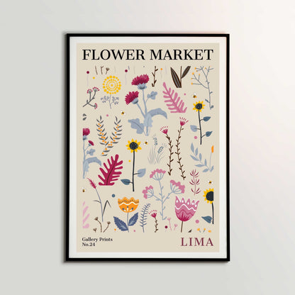 Lima Flower Market Poster | S01