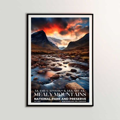 Akami-Uapishk-KakKasuak-Mealy Mountains National Park Poster | S10