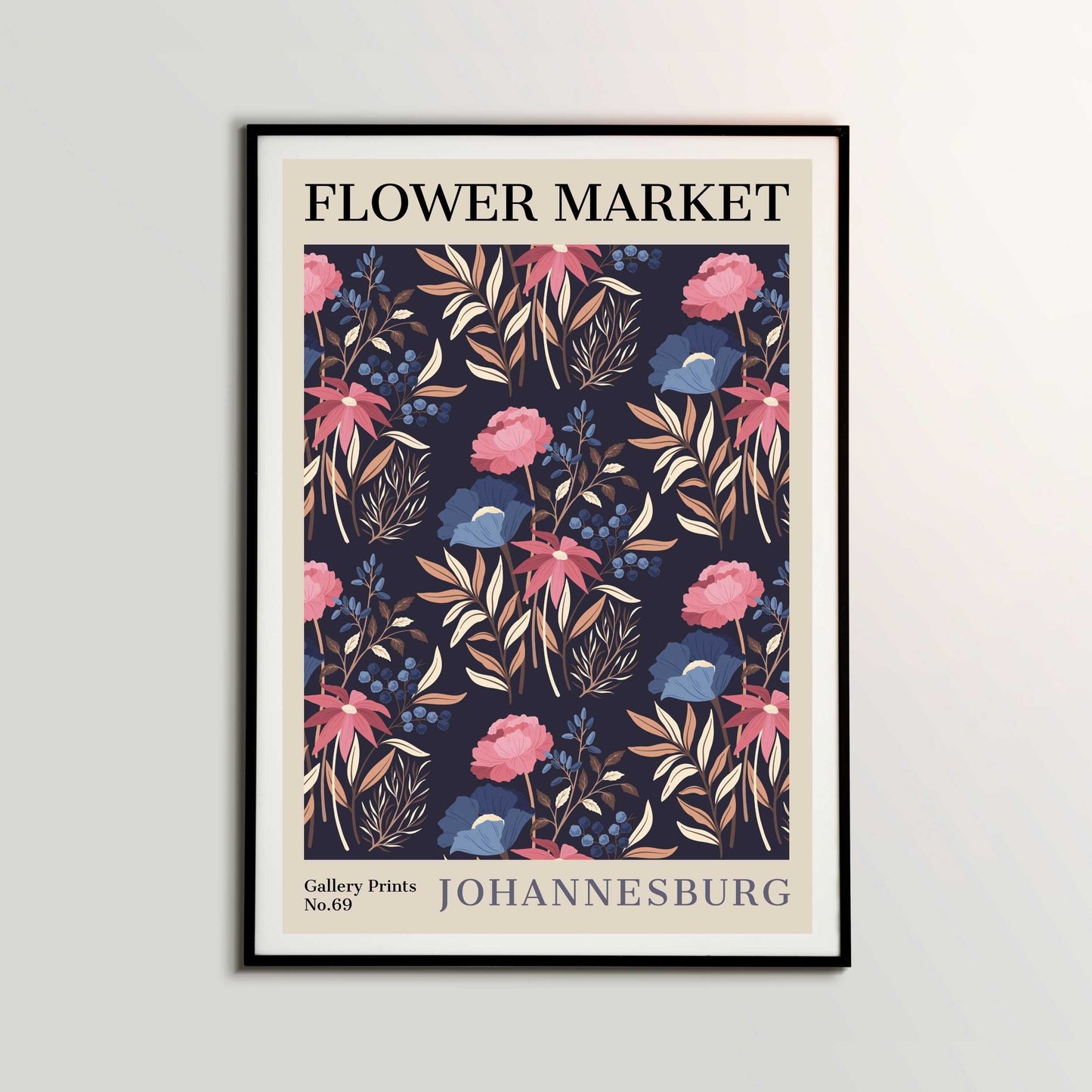 Johannesburg Flower Market Poster | S02