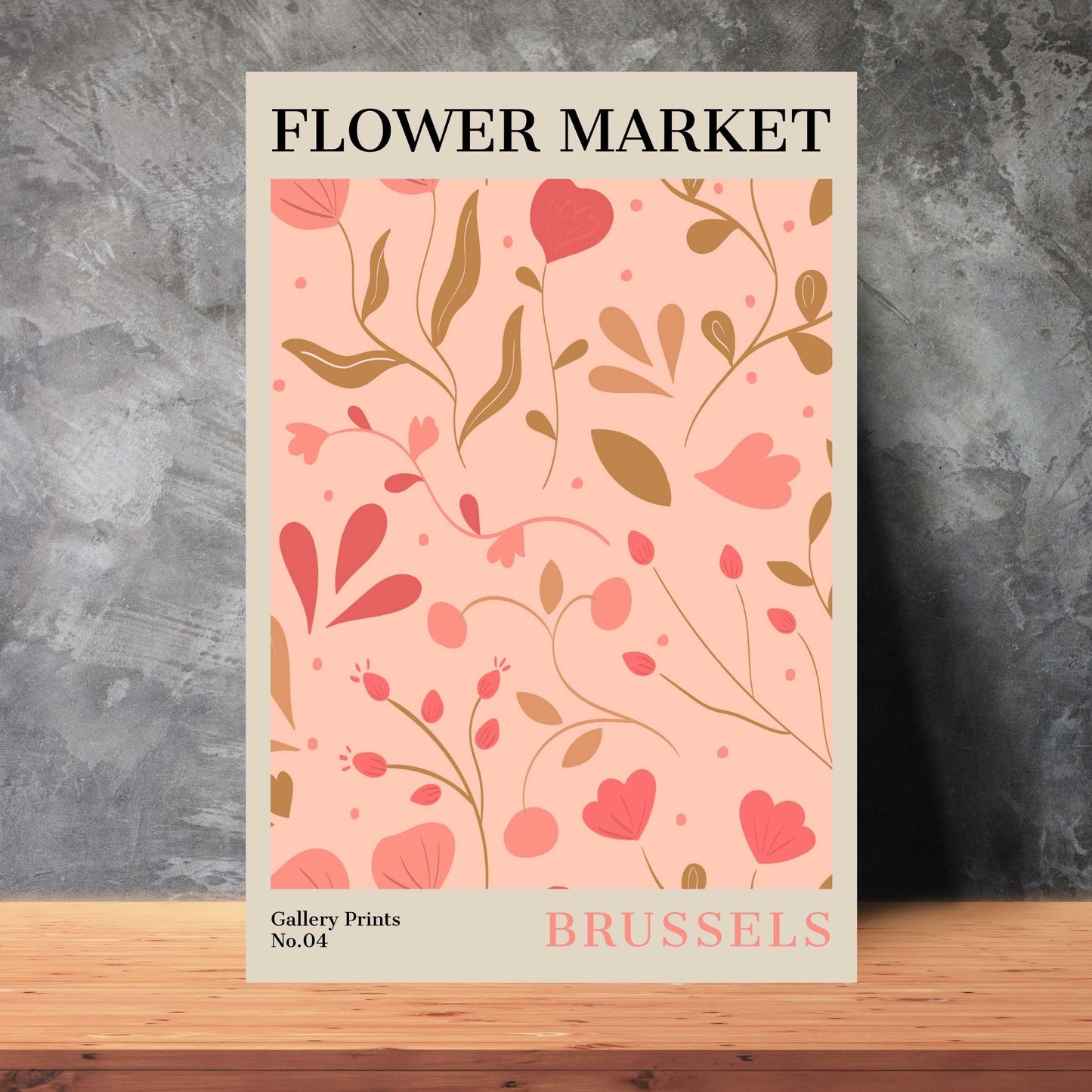 Brussels Flower Market Poster | S01