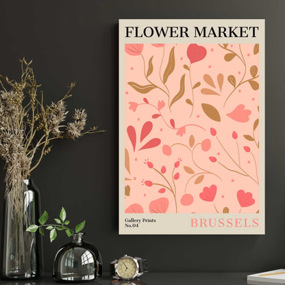 Brussels Flower Market Poster | S01