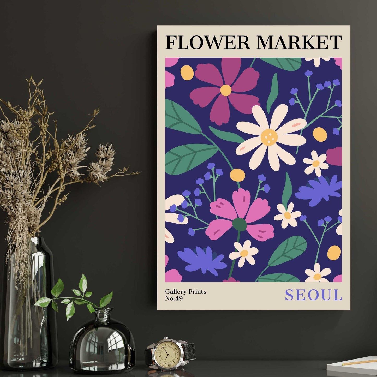 Seoul Flower Market Poster | S02