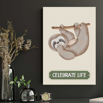 Celebrate Life Sloth Poster | S01