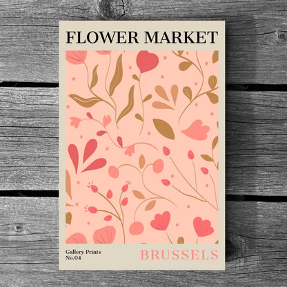 Brussels Flower Market Poster | S01