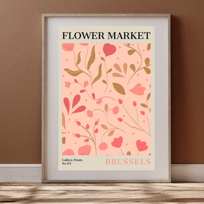 Brussels Flower Market Poster | S01